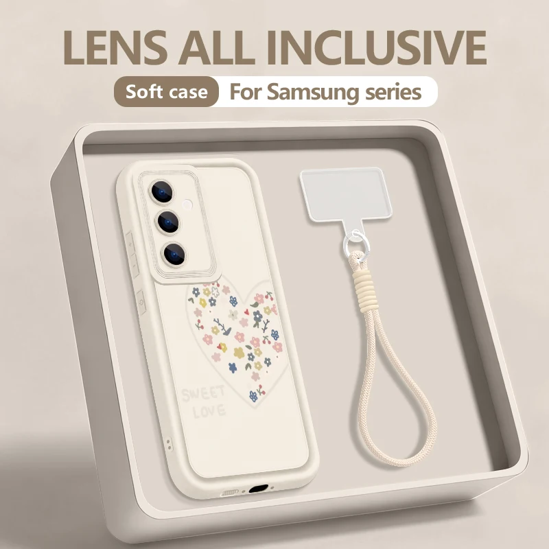Capa Para Celular Galaxy S26 Em Formato De Coração (cor Off-white)