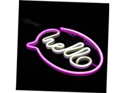 Lâmpada De Néon Decorativa De Led De Parede Em Rosa E Branco, Iluminação Usb E A Bateria, Lâmpada Decorativa