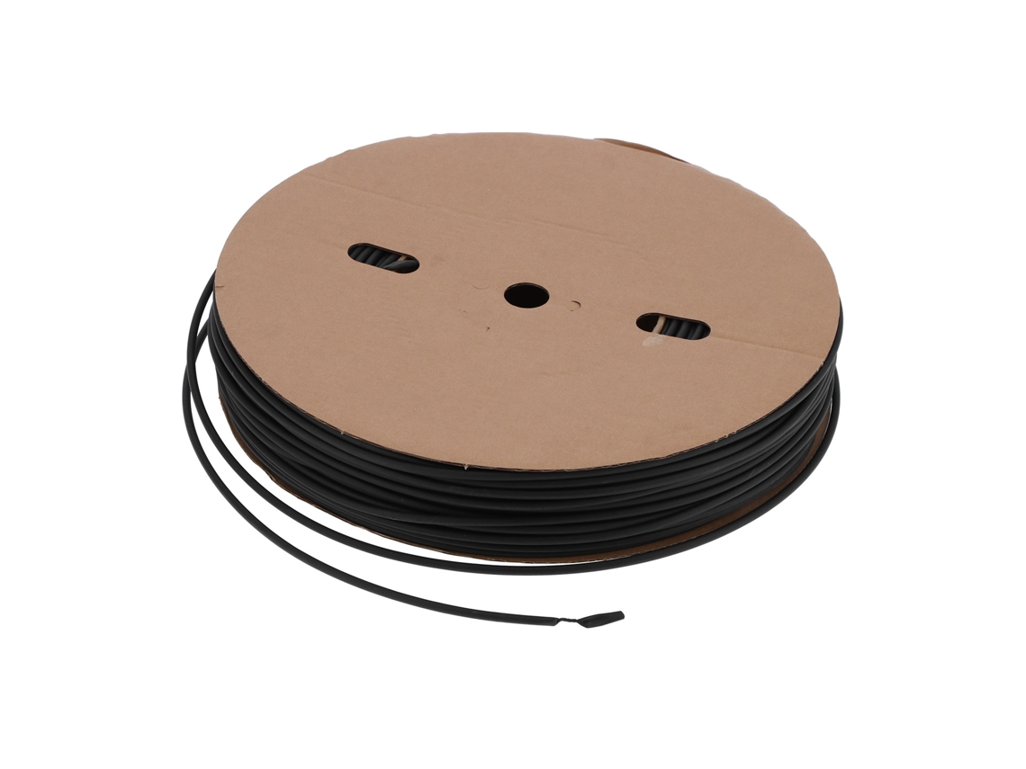 Tubo Termosshrink 2 Camadas, Isolamento Impermeável, Anti-vazamento, 100m, Diâmetro 4.8mm, Preto