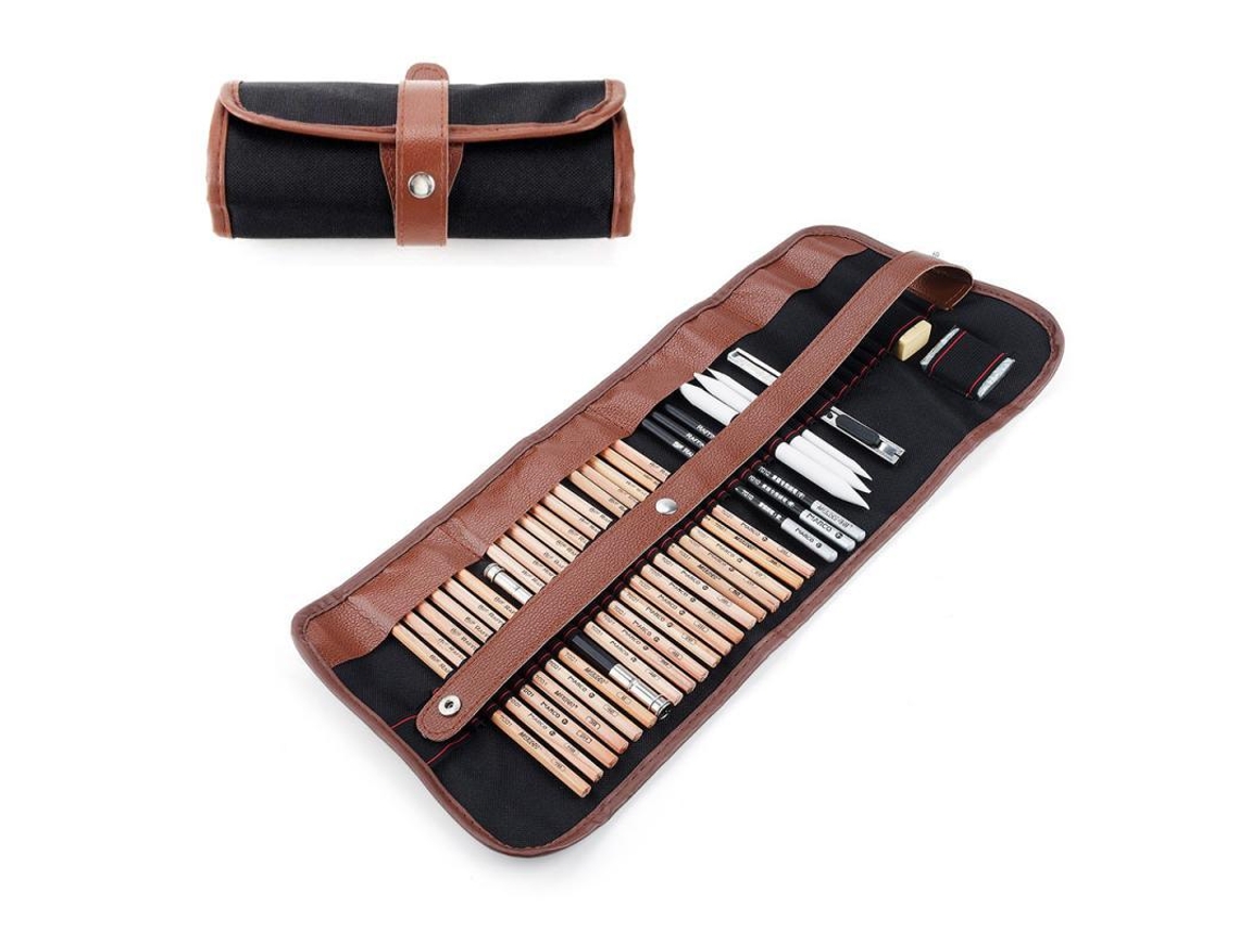 Conjunto de Canetas para Desenho e Esboço, de 29 Peças AQUAFORGE