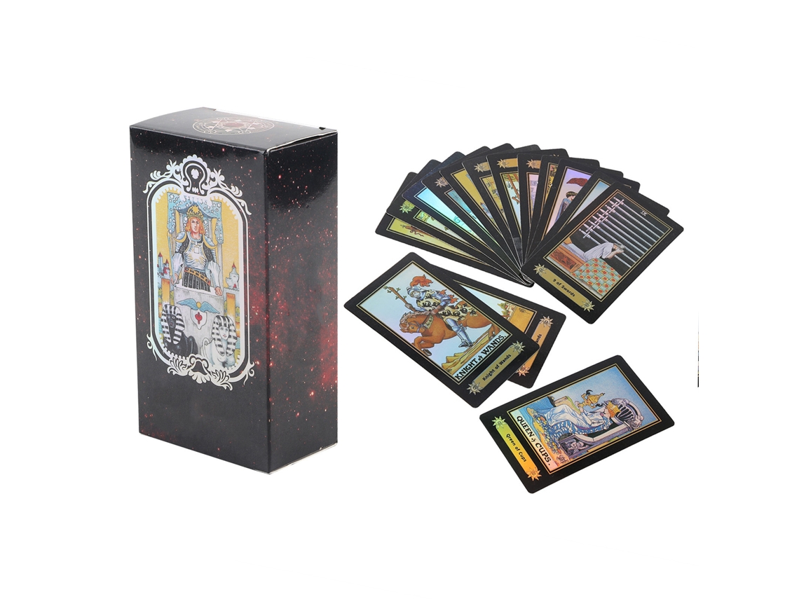 Mali conjunto de Cartas de Tarot Waite em Inglês com Guia 78 Cartas para Prever o Futuro