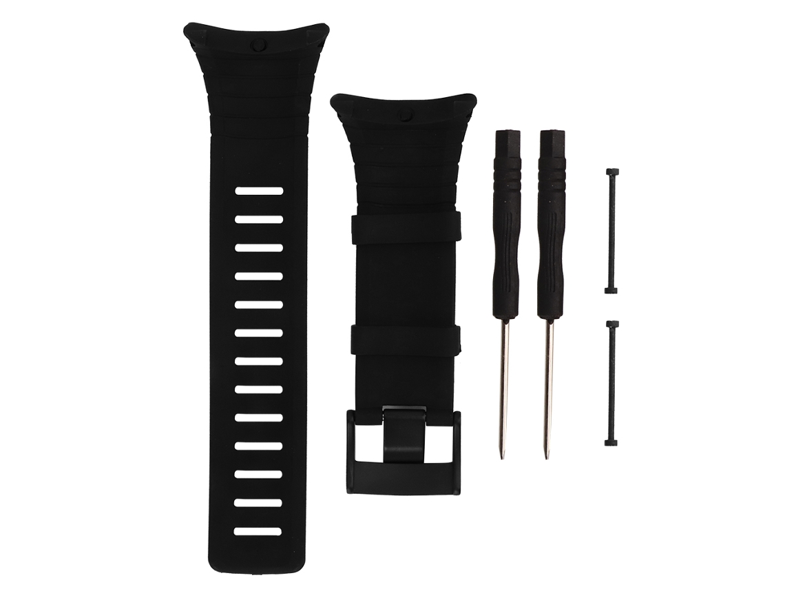 Correa De Reloj De Goma Universal Para Suunto Core Negro Accesorio De Repuesto