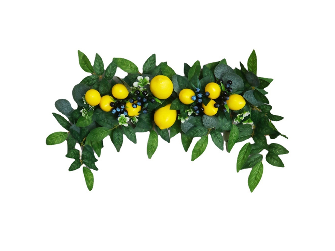 Coroa de Flores para Porta Decoração de Parede com Limões LAXISCREED