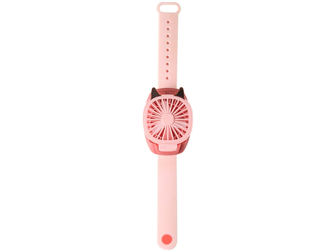 Ventilador Pessoal EIFSON com pulseira, 3 velocidades, recarregável rosa EIFSON