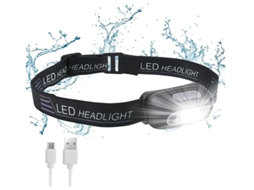 Lanterna de Cabeça Led Recarregável,YIZHOOD Lantern-0223 Lâmpada de Cabeça Ultraleve Super Brilhante de 160 Lúmens Preta YIZHOOD