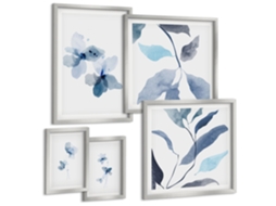 Conjunto De Pinturas Flores Estilosas Em Aquarela Espelharte (5 Peças)