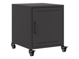 Bedside Cabinet, Bedside Cabinets Vidaxl Preto Aço (n/a)