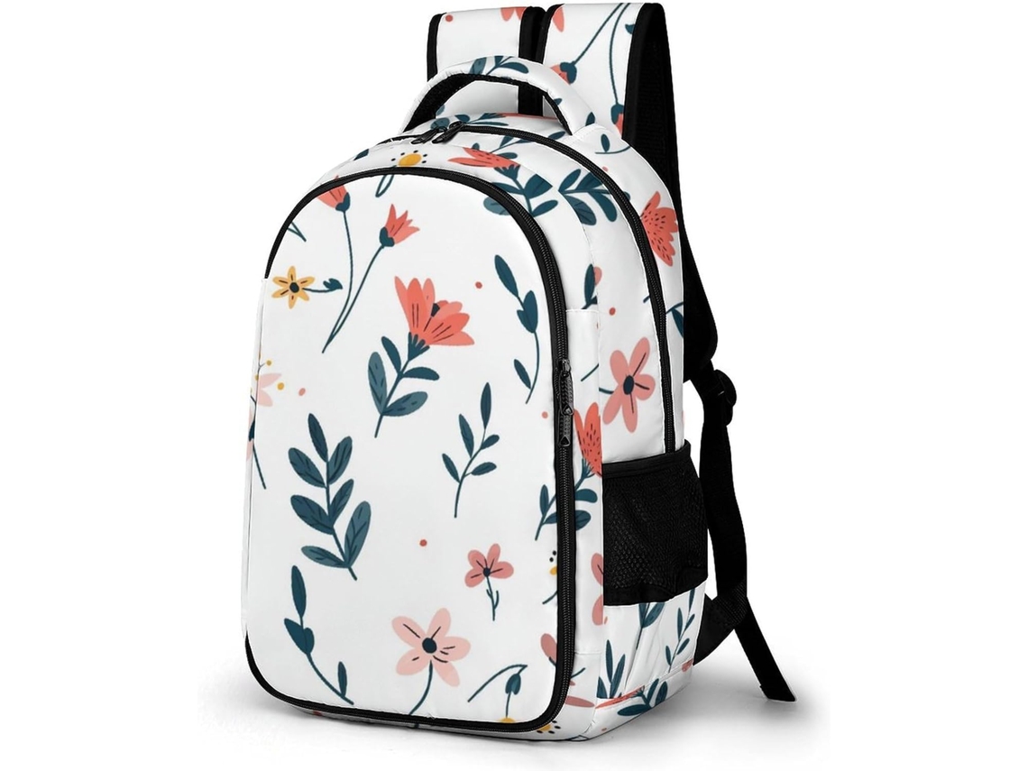 Mochila Escolar Com Estampa Floral Para Cm2 (5º E 6º Ano) Feminina/masculina Design De Flores Grande, Leve