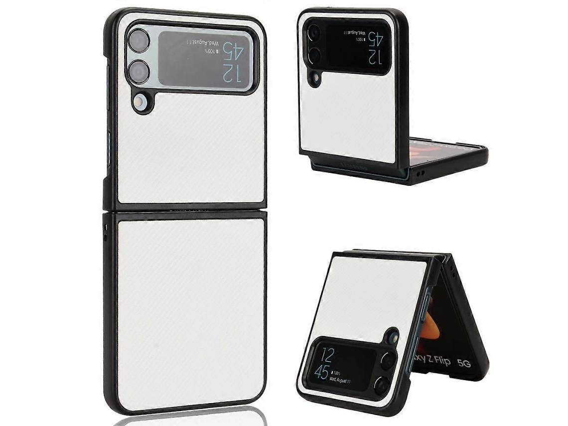 Capa Protetora De Couro Colado Para Samsung Galaxy Z Flip3 5g