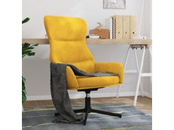 Vidaxl Cadeira De Descanso Veludo Amarelo Mostarda