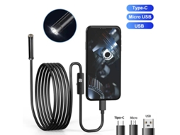 Câmera Endoscópica Android de 5,5 Mm, Interface Micro Usb Tipo c 3 em 1 MDUG