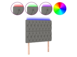 Cabeceira de Cama com Led Tecido Cinza Escuro MAISON EXCLUSIVE (90x7x118 cm)