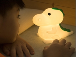Lurelia Led Luminária Dinossauro Formato Com Silicone Macio, Recarregável USB, Rgb E 0.2w Para Bebês E Crianças