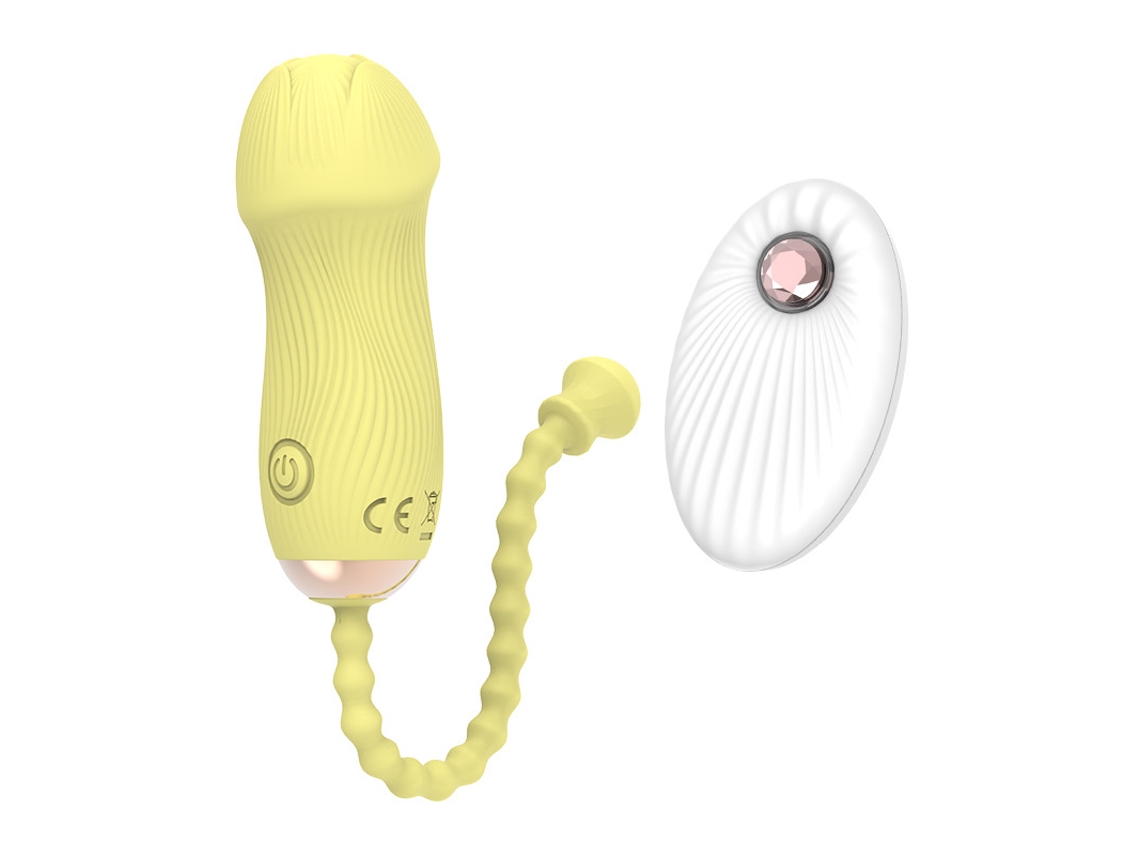 Vibrador De Ovo De Controle Remoto Sem Fio Com 12 Modos Para Mulheres (amarelo) Yizhood