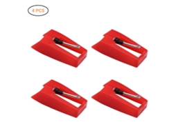 Mali 4pcs Agulhas para Toca discos Reposição Stylus Durável Compatível com Diversas Marcas
