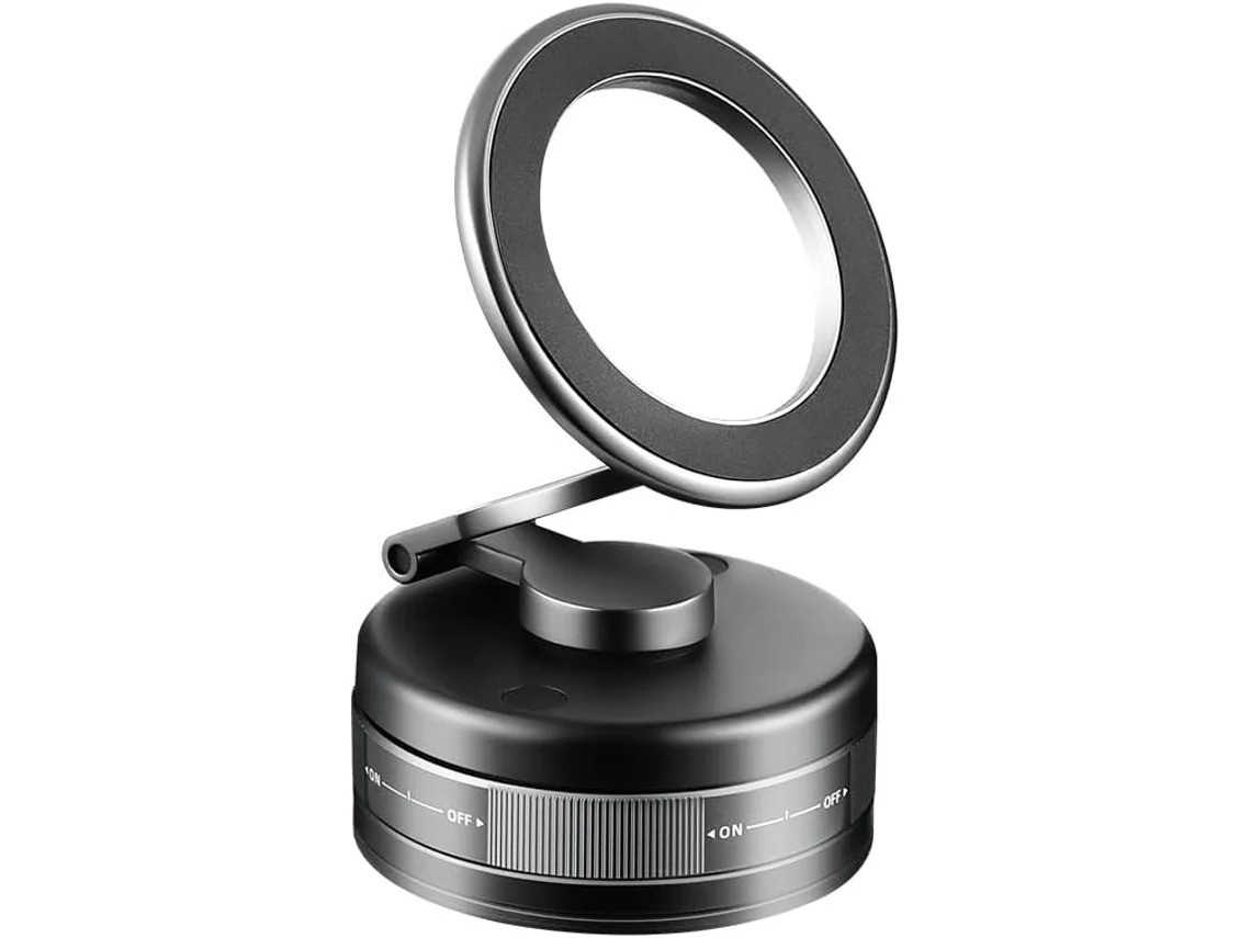 Suporte Magnético Para Celular Com Ventosa A Vácuo, Rotação 360°, Dobrável, Retrátil E Com Ventosa Para Mãos Livres (preto)