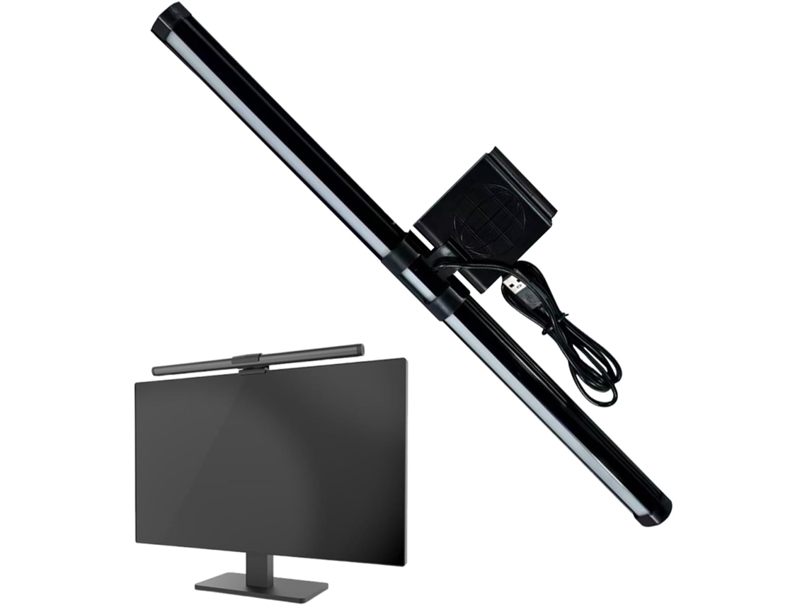Lâmpada Para Monitor De Computador Lâmpada Antirreflexo Ajustável Com 3 Cores, Iluminação De Tela Gokoco