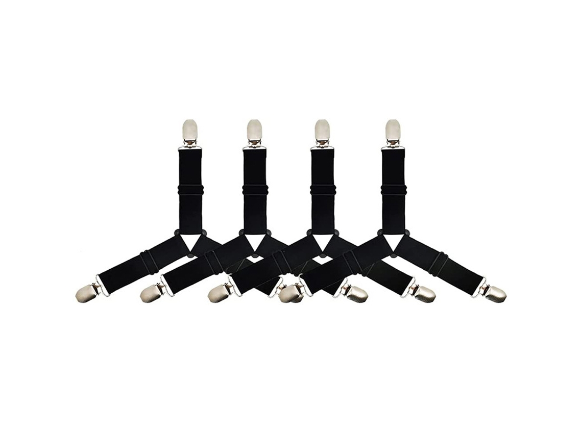 Triângulo-preto-4 Peças Suporte Para Lençóis Alças Suporte Para Lençóis