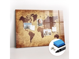 Quadro Magnético Decorativo Mapa-múndi Antigo Para O Corredor Espelharte (100x70 Cm)