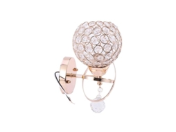 Pcs Lustre De Parede De Cristal Moderno Led Para Quarto Bar,dourado Btforus (sem Lâmpada Incluída)