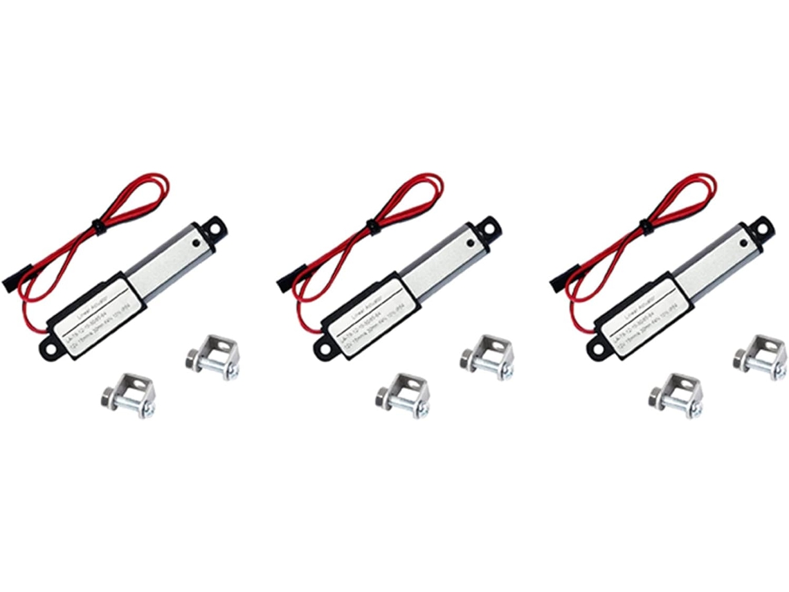 Mini Atuador Linear Elétrico 3x, Curso de 30 Mm , 64 N (14,4 Lb), Velocidade de Movimento de 0,6 S. SFUSHOS (1,2 Polegadas)