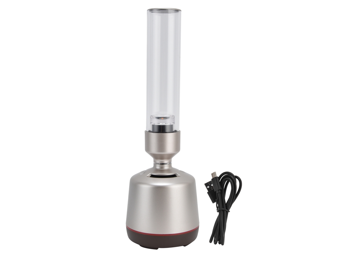 2026 vela Antigua Led Portátil com Alto falante Bluetooth, Luz de Noite Decorativa, Bateria 2400mah para Lar e Bar