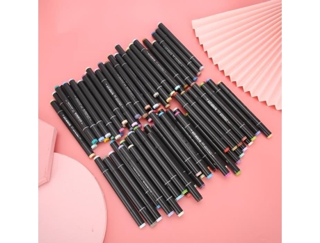 Caneta Marcadora Nak 72 Peças Pincéis Marcador De Cabeça Dupla Macia 72 Cores Caneta Desenho Pintura Material Escolar