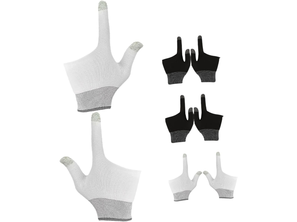 Sosoport Conjunto De 4 Pares Gamepads Touchscreen Dois Dedos Com Sensibilidade Ao Toque Aprimorada, Ideais Para Bilhar