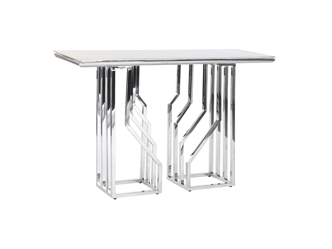 Mesa de Consola ALEXANDRA HOUSE LIVING em aço e vidro, 120x40x78cm
