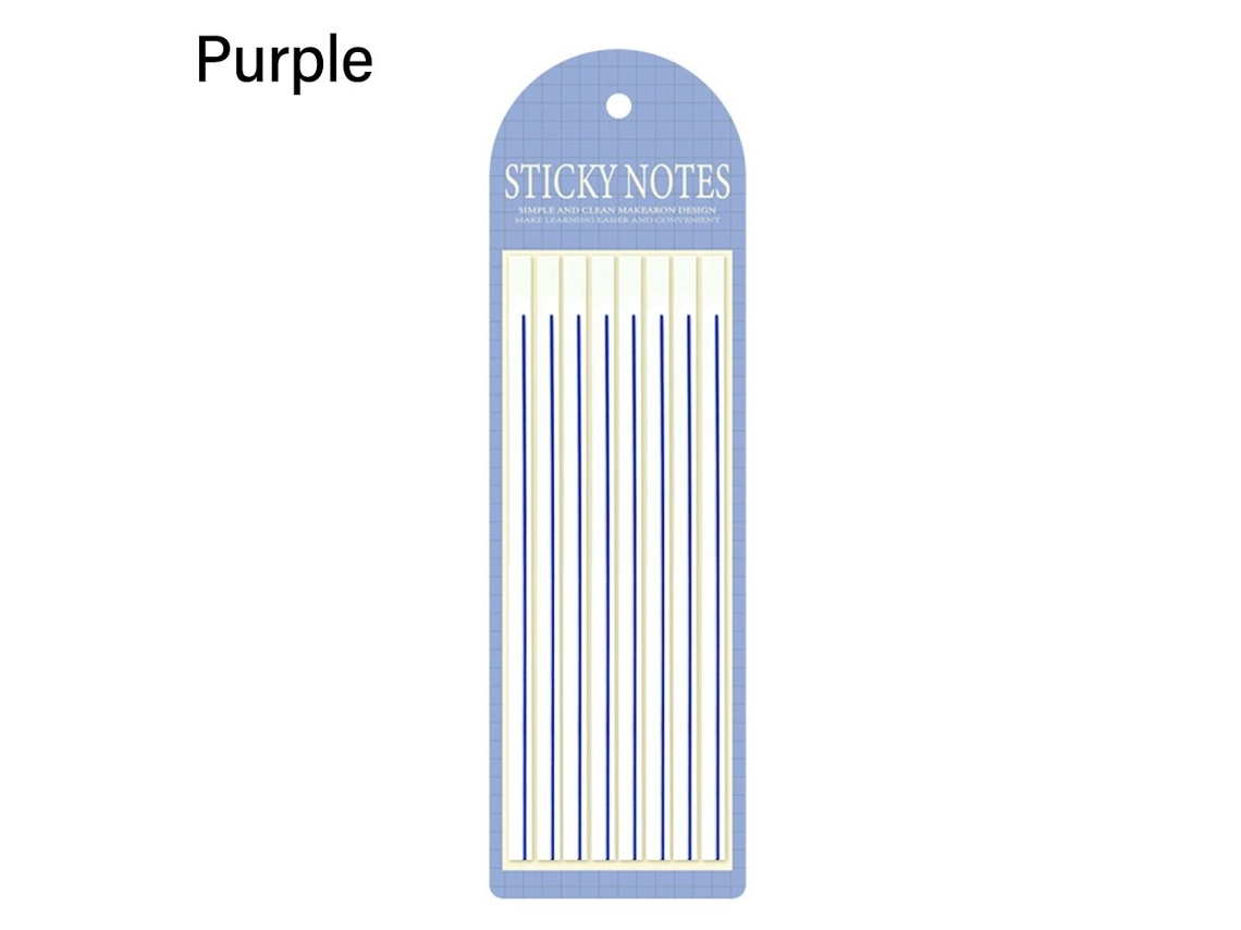 Bloco De Notas Adesivas Mordely Com 5 Unidades Roxo Brilvibera