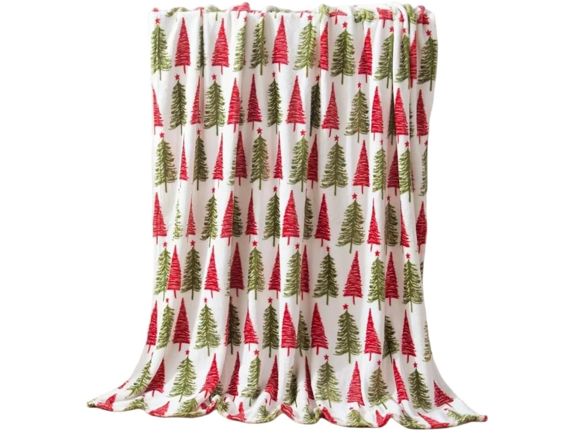 Manta de Natal Syjym para Decoração Natalina com Tema Festivo Casa Quente e Confortável Cama Sofá Poltrona no