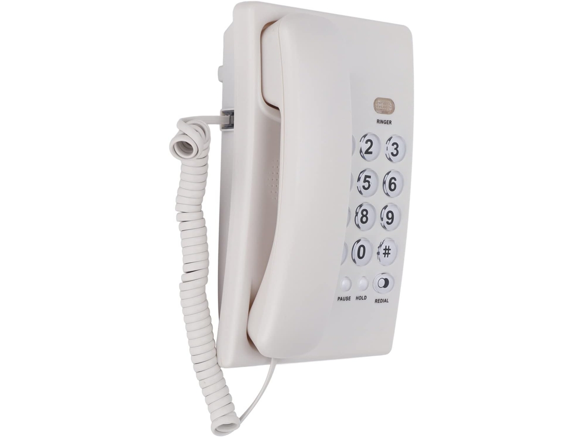 Telefone SFUSHOS com fio, botão grande, última chamada