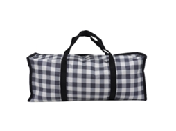 Bolsa de Armazenamento Transparente com Zíper para Chapéus, Roupas, Sapatos, Azul Xadrez, Resistente S/MARCA