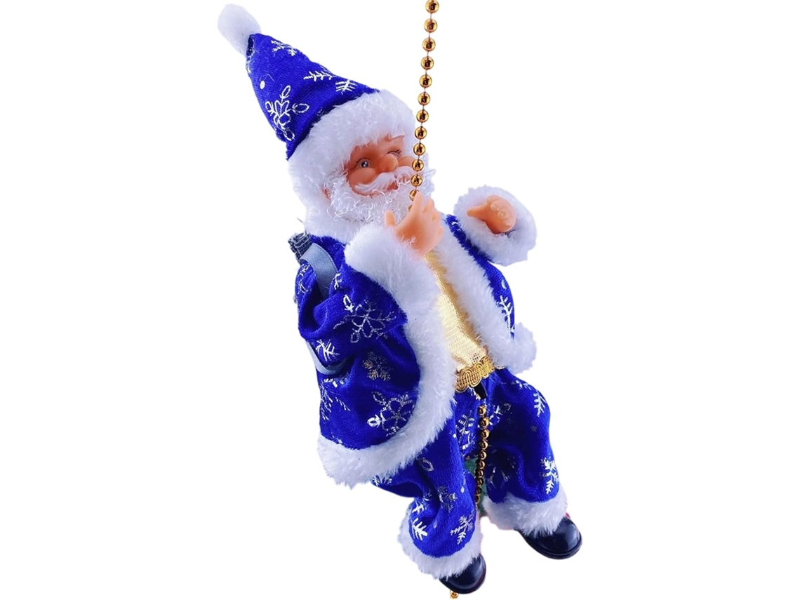 Papai Noel Escalando, Com Luzes E Música |