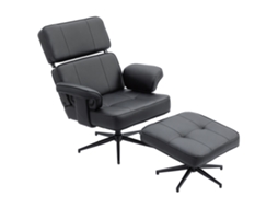 Poltrona reclinável de veludo com 4 níveis de ajuste,66x80x93/104 cm,cinza PENGJIANG SHOP