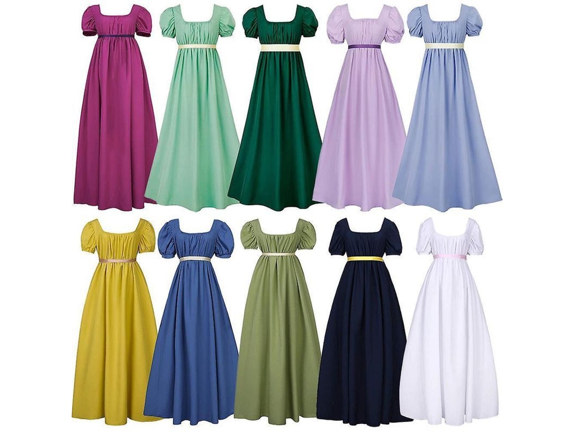 2026 vestido de Té Victoriano Inspirado em Jane Austen para Mulheres Ksd L Armada