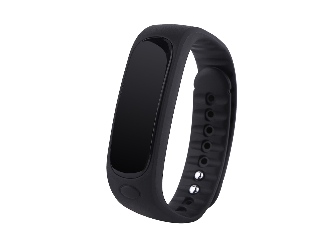Relógio Bluetooth T02 EOOCOO impermeável com pulseira esportiva preta