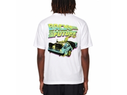 Rockinstone Back To The Future Movie Btf Neon White Adult T-shirt Size:xl