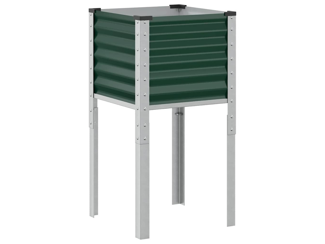 Garden Planter, Garden Planters Vidaxl Verde Aço (45 X 45 X 88 Cm)