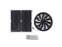 Ventilador Solar 12w Impermeável para Galinheiros Coberturas