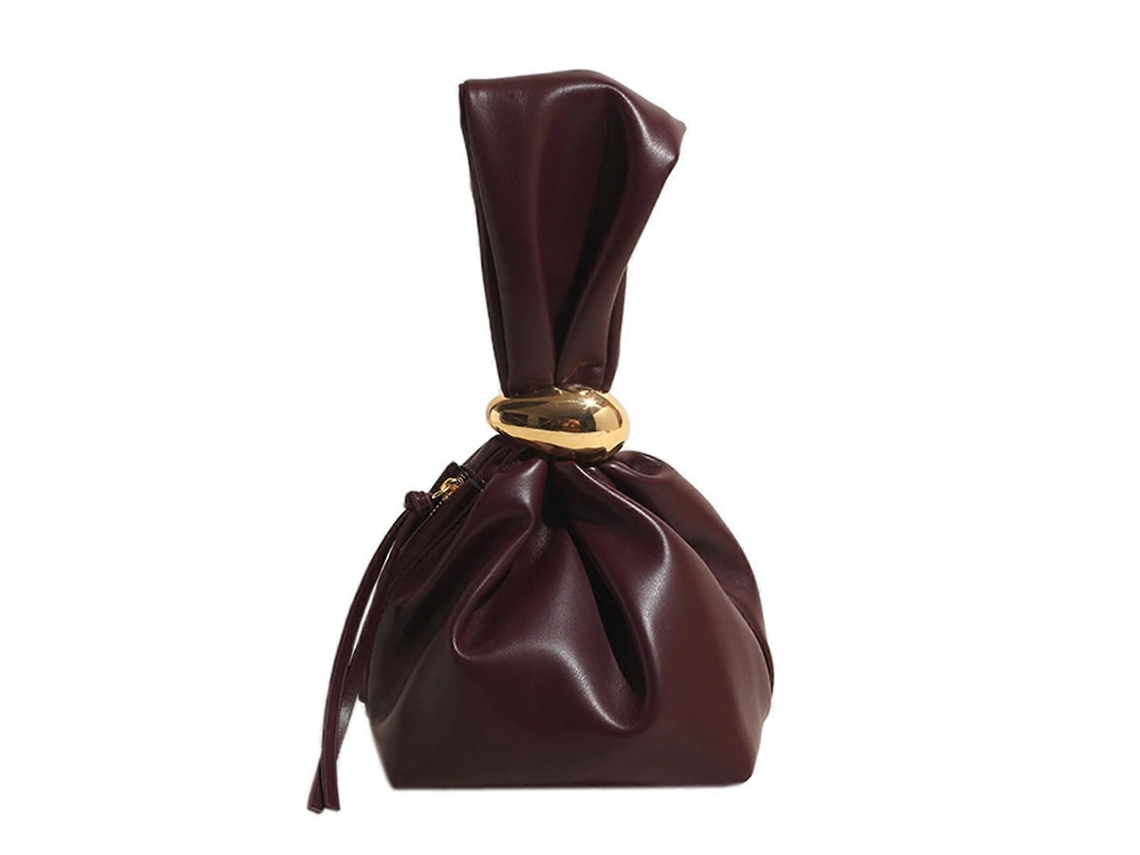 Bolsa Tipo Saco Preta com Alça de Pulso para Mulheres, Interior Espaçoso, Ideal para Compras. GOKOCO