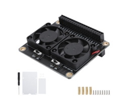 Módulo De Placa De Expansão Para Raspberry Pi Com Cooler Duplo E Módulo De Led Colorido