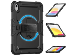 Capa 360 ° Para Ipad 11 2025/10.9 2022, Preta Sólida