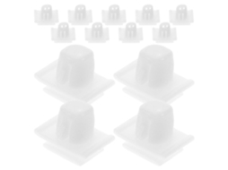 Conjunto De 20 Presilhas Brancas Com Pompons Para Proteção De Para-lamas E Rodas