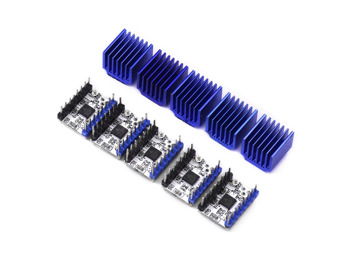 5pcs Módulo Driver Motor de Passo Tmc2208 V1.2 com Dissipador de Calor para Impressora 3d