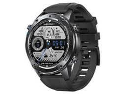 Smartwatch Zeblaze Stratos 2 Ultra com tela AMOLED de 1,43", chamadas Bluetooth, GPS, monitor de saúde e bicicleta elétrica.