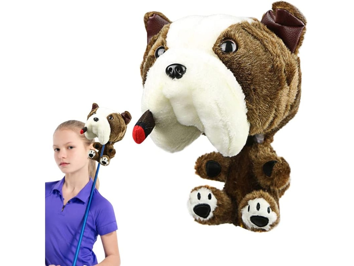 Capas De Cabeça De Pelúcia De Cachorro Marrom Kits De Treinamento De Golfe Ao Ar Livre Labrador Retriever