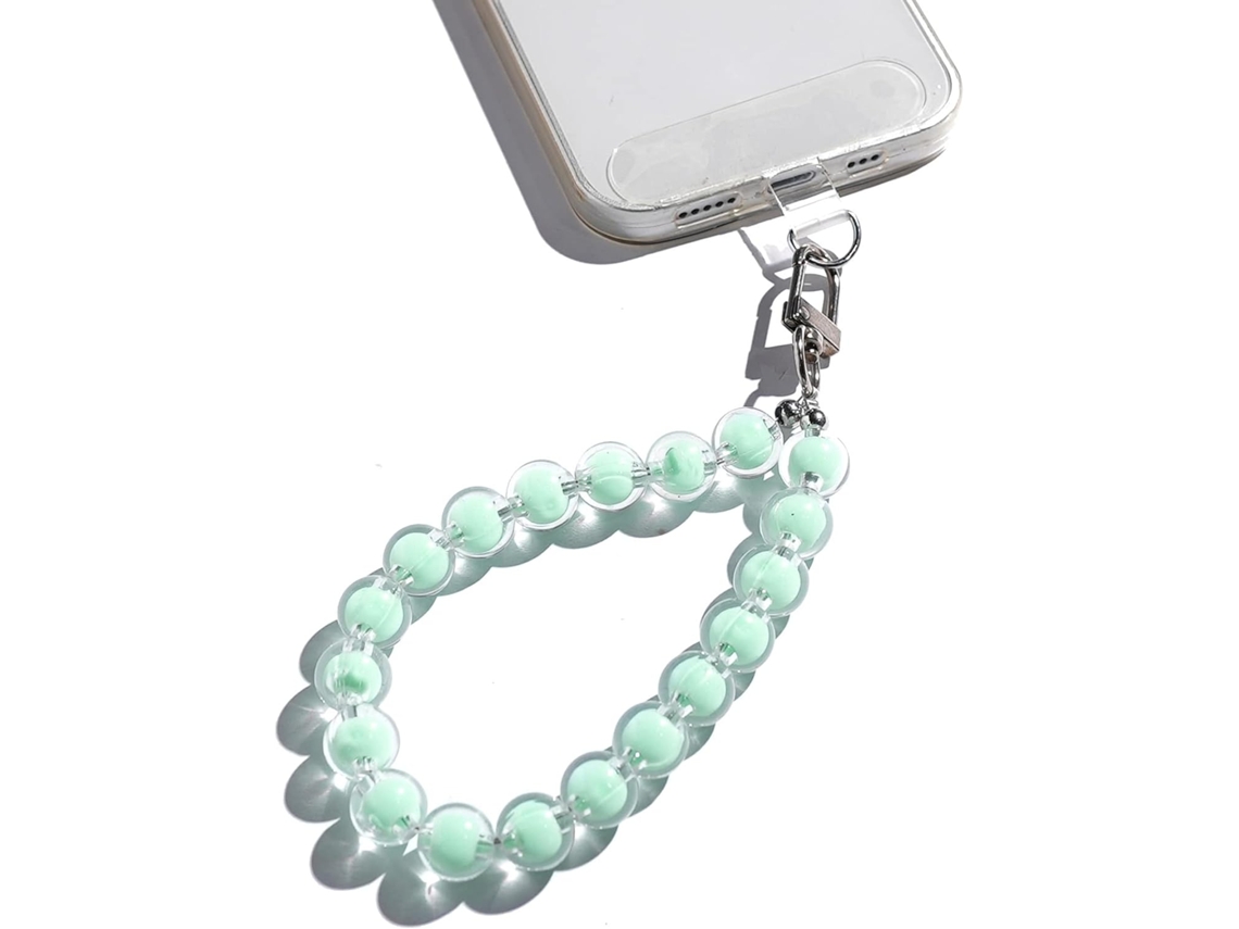 Pingente Para Celular, Compatível Com Todos Os Celulares E Capas De Celular (contas Verdes)