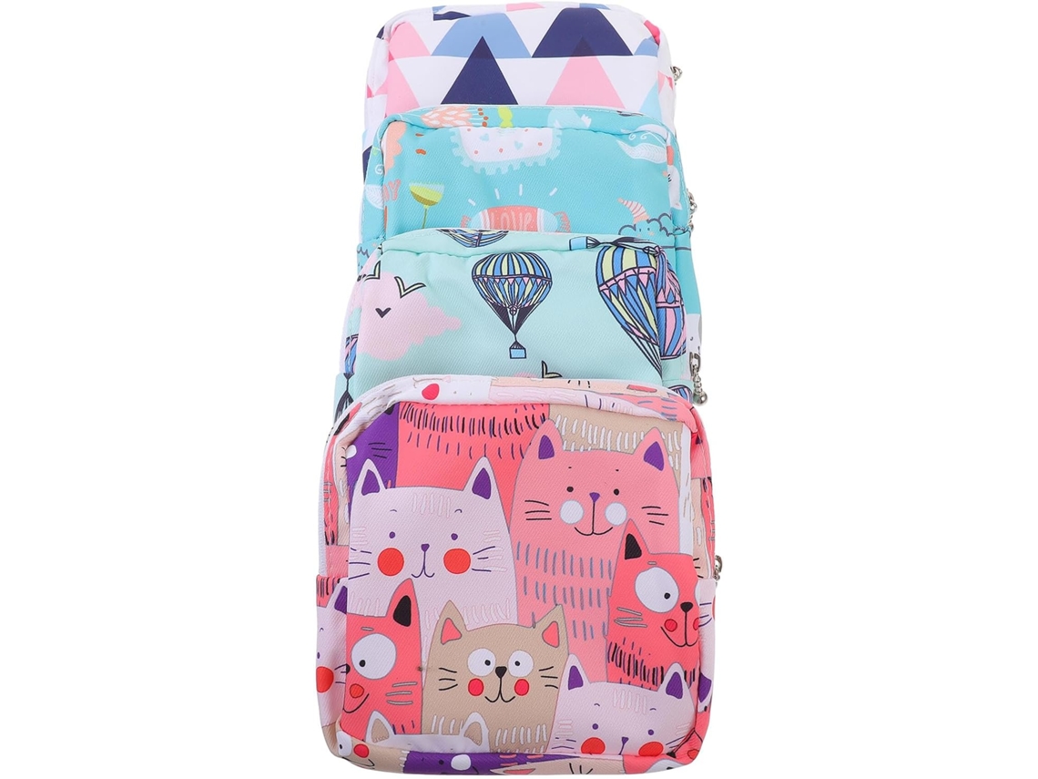 Conjunto De 4 Nécessaires Menstruais Em Tecido Oxford,