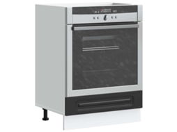 Vidaxl Armário Forno Kalmar Derivados De Madeira Preto